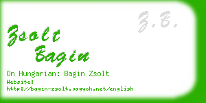 zsolt bagin business card